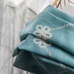 Cortina Moderna Hecha A Medida Cortina De Algodón Con Entramado De Diamantes