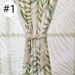 Cortina Opaca Con Estampado Tropical, Hecha A Medida, Con Hojas Americanas De Tul Para Dormitorio.