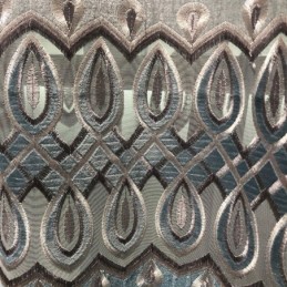 Cortina De Chenilla Hecha A Medida, Moderna, Bordada, Para Sala De Estar.