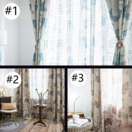 Cortina Moderna Hecha A Medida Cortina De Algodón Estampado Árboles