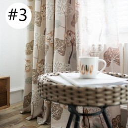 Cortina Moderna Hecha A Medida Cortina De Algodón Estampado Árboles