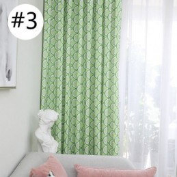 Cortina Moderna Hecha A Medida De Algodón Con Patrón De Escamas De Pescado