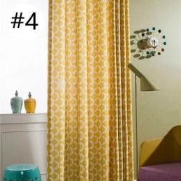 Cortina Moderna Hecha A Medida De Algodón Con Patrón De Escamas De Pescado