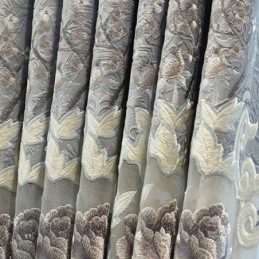 Cortina Para El Hogar Cortina Hecha A Medida Terciopelo Italiano Bordado Floral