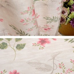 Cortina Moderna Hecha A Medida Cortina De Algodón Con Estampado De Plantas