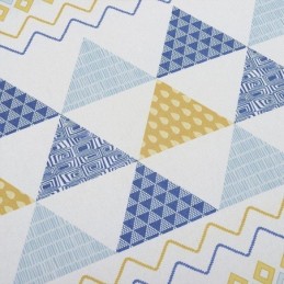 Cortina Moderna Hecha A Medida Cortina De Algodón Triángulo Estampado