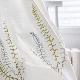 Cortina Nórdica Hecha A Medida Cortina Con Estampado De Hojas Inicio