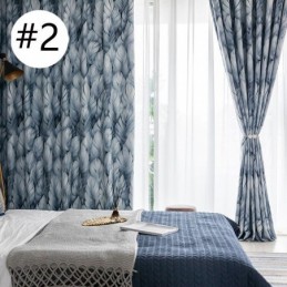 Cortina Moderna Hecha A Medida Cortina Plantas Impresión Hogar