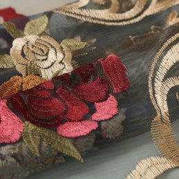 Cortina Transparente De Lujo Hecha A Medida, Con Bordado De Color Degradado Americano, Para Ventana De Dormitorio