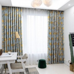 Cortina Moderna Hecha A Medida Cortina Estampado Flores Hogar