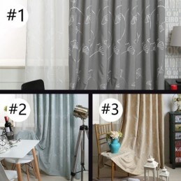 Cortina Nórdica Hecha A Medida Cortina De Algodón Con Bordado De Hojas