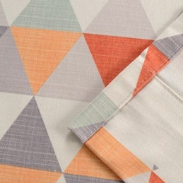 Cortina Moderna Hecha A Medida Cortina De Algodón Triángulo Estampado