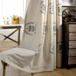 Cortina Opaca Bordada Hecha A Medida, Cortina Minimalista Para Habitación Infantil.