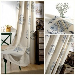 Cortina Opaca Bordada Hecha A Medida, Cortina Minimalista Para Habitación Infantil.