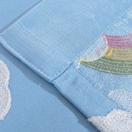 Cortina Opaca Con Diseño De Arcoíris De Dibujos Animados, Hecha A Medida, Para Dormitorio Infantil.