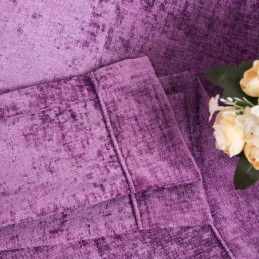Cortina De Estilo Antiguo Americano, Hecha A Medida, De Chenilla, Color Morado Liso, Para Dormitorio, Tela Opaca.