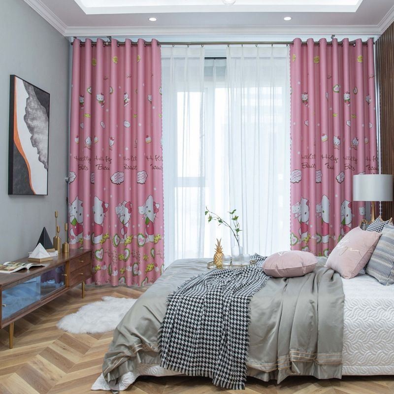 Preciosas Cortinas Opacas Con Estampado De Gatitos