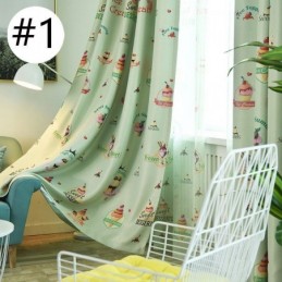 Preciosa Cortina Con Estampado De Helado, Hecha A Medida, Moderna Cortina Opaca Para Dormitorio Infantil.