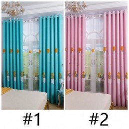Cortinas Opacas Bordadas Con Globos Aerostáticos Para Habitación Infantil