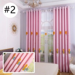 Cortinas Opacas Bordadas Con Globos Aerostáticos Para Habitación Infantil