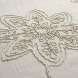 Cortina Japonesa Sencilla, Hecha A Medida, Bordada, Tela De Lino Y Algodón Protectora Del Medio Ambiente.