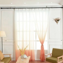Cortinas De Gasa Transpirables Para Sala De Estar Con Diseños De Impresión Minimalistas Modernos
