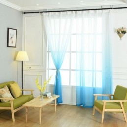 Cortinas De Gasa Transpirables Para Sala De Estar Con Diseños De Impresión Minimalistas Modernos