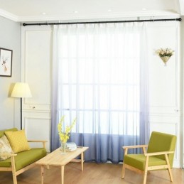 Cortinas De Gasa Transpirables Para Sala De Estar Con Diseños De Impresión Minimalistas Modernos