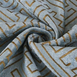 Cortina De Estilo Abstracto Nórdico, Hecha A Medida, Con Diseño De Laberinto, Tela De Chenilla Opaca Para Sala De Estar.