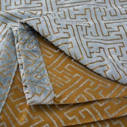 Cortina De Estilo Abstracto Nórdico, Hecha A Medida, Con Diseño De Laberinto, Tela De Chenilla Opaca Para Sala De Estar.