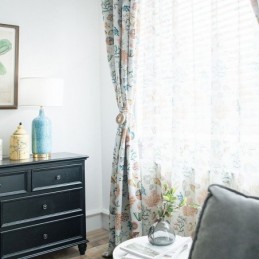 Cortina Transparente De Dibujos Animados Estadounidenses, Hecha A Medida, Con Estampado De Estrellas De Mar Y Conchas, Para Dorm