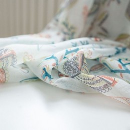 Cortina Transparente De Dibujos Animados Estadounidenses, Hecha A Medida, Con Estampado De Estrellas De Mar Y Conchas, Para Dorm