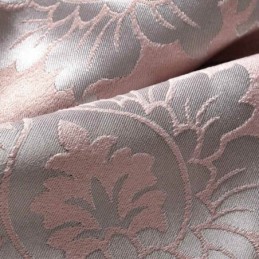 Cortina Rústica Europea, Hecha A Medida, Tela Opaca De Jacquard Rosa Para Dormitorio.