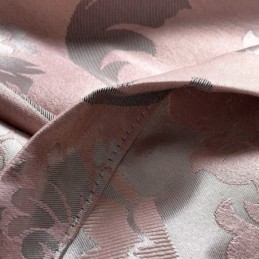 Cortina Rústica Europea, Hecha A Medida, Tela Opaca De Jacquard Rosa Para Dormitorio.
