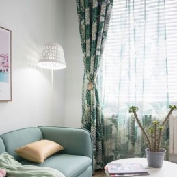 Cortinas Translúcidas Estilo Rural Americano, Hechas A Medida, Con Hojas Únicas Bordadas, Tela Transpirable.