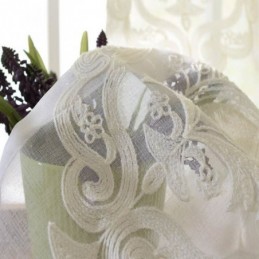 Cortina Nórdica Sencilla Transparente, Hecha A Medida, Con Bordado De Flores Europeas, Para Sala De Estar Y Estudio.