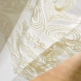 Cortina Nórdica Sencilla Transparente, Hecha A Medida, Con Bordado De Flores Europeas, Para Sala De Estar Y Estudio.