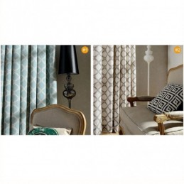 Cortina Nórdica Sencilla, Hecha A Medida, Con Estampado Geométrico, Tela De Algodón Protectora Del Medio Ambiente.