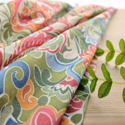 Cortina Antigua Americana Hecha A Medida Con Estampado Floral En Contraste Para Dormitorio