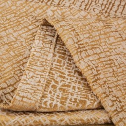 Cortina De Estilo Abstracto Americano, Hecha A Medida, Con Estampado Geométrico Marrón, Chenilla Y Tela Opaca Jarquard.