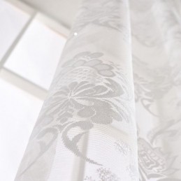Cortina Transparente Clásica Sencilla, Hecha A Medida, Con Diseño De Flores Europeas, Tela Jacquard Para Sala De Estar Y Dormito