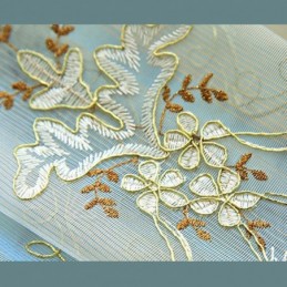 Cortina De Tul Europea Hecha A Medida, Cortina De Gasa Bordada Para Sala De Estar