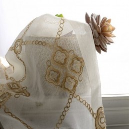 Cortinas Nórdicas Transparentes Con Estampado De Diamantes Para Sala De Estar Y Dormitorio.