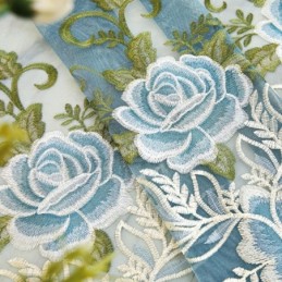 Cortina Floral Moderna Hecha A Medida, Cortina De Tul Transparente Para Ventana, Para Sala De Estar Y Dormitorio