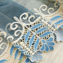 Cortina Floral Moderna Hecha A Medida, Cortina De Tul Transparente Para Ventana, Para Sala De Estar Y Dormitorio