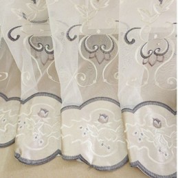 Cortinas Modernas De Tul Transparente Con Diseño Floral Para Sala De Estar Y Dormitorio.