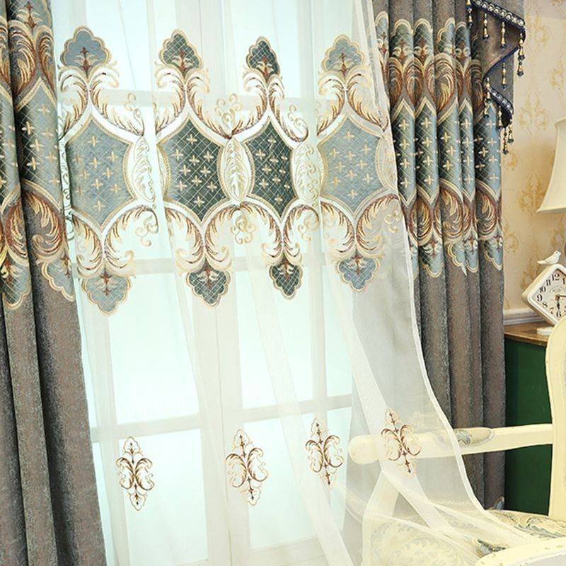 Cortinas Transparentes Bordadas Modernas De Tul Para Sala De Estar Y Dormitorio