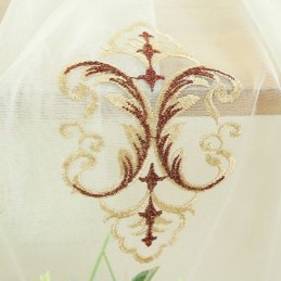 Cortinas Transparentes Bordadas Modernas De Tul Para Sala De Estar Y Dormitorio