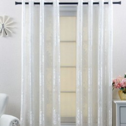 Cortina Transparente Floral Moderna, Hecha A Medida, Para Sala De Estar Y Dormitorio.