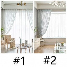 Cortinas Transparentes De Tul Nórdico, Elegantes Cortinas De Gasa Blanca, Hechas A Medida, Paneles De Persianas Para Sala De Est